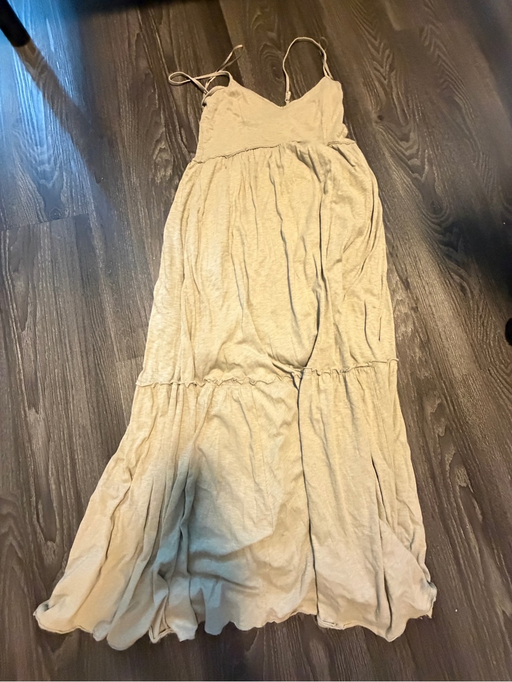 American eagle Women's olive Maxi Dress with Spaghetti Straps
